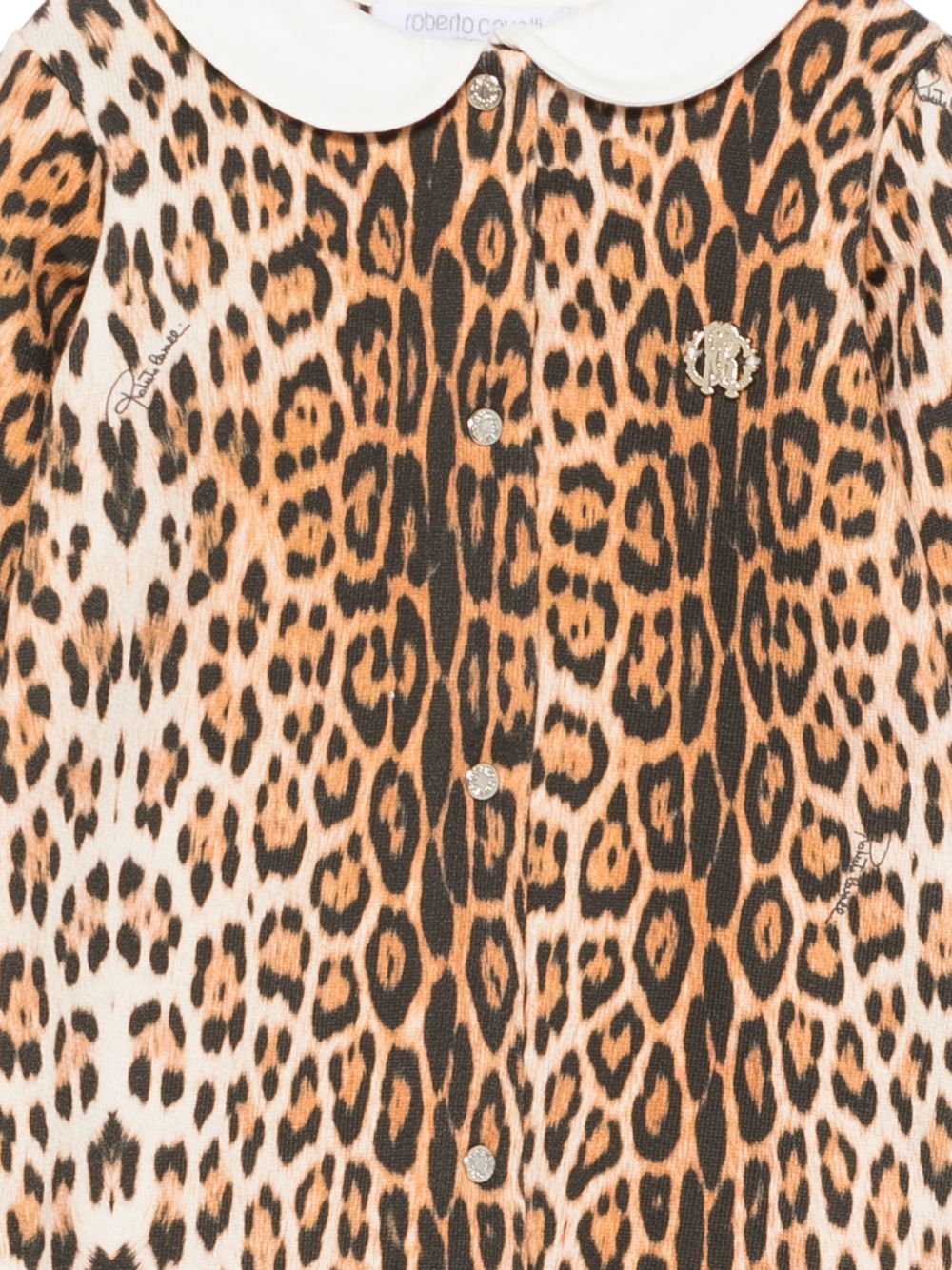 Set tutina e berretto per neonata Roberto Cavalli Junior marrone con stampa animalier CLA26001TU GIAGUARO NATURALE ROBERTO CAVALLI KIDS 
