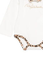 Tutina per neonata Roberto Cavalli Kids bianca con stampa animalier CLA26016TU AVORIO CANNOLI CREAM ROBERTO CAVALLI KIDS 