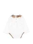 Tutina per neonata Roberto Cavalli Kids bianca con stampa animalier CLA26016TU AVORIO CANNOLI CREAM ROBERTO CAVALLI KIDS 