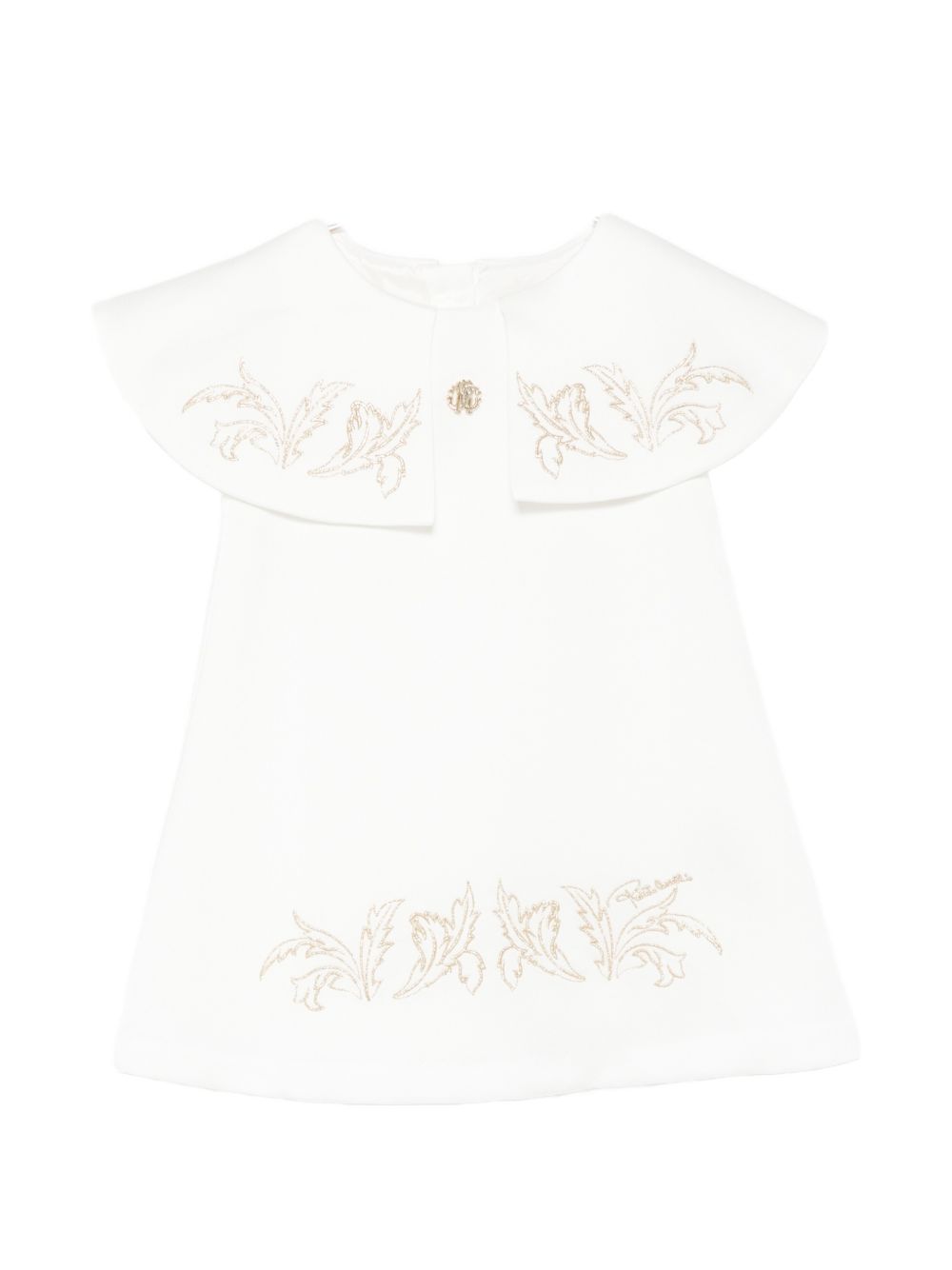 Abito per neonata Roberto Cavalli Kids bianco con colletto Peter Pan CLA26038VE AVORIO CANNOLI CREAM ROBERTO CAVALLI KIDS 