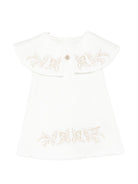 Abito per neonata Roberto Cavalli Kids bianco con colletto Peter Pan CLA26038VE AVORIO CANNOLI CREAM ROBERTO CAVALLI KIDS 