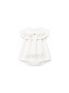 Abito per neonata Roberto Cavalli Kids bianco con colletto Peter Pan CLA26038VE AVORIO CANNOLI CREAM ROBERTO CAVALLI KIDS 