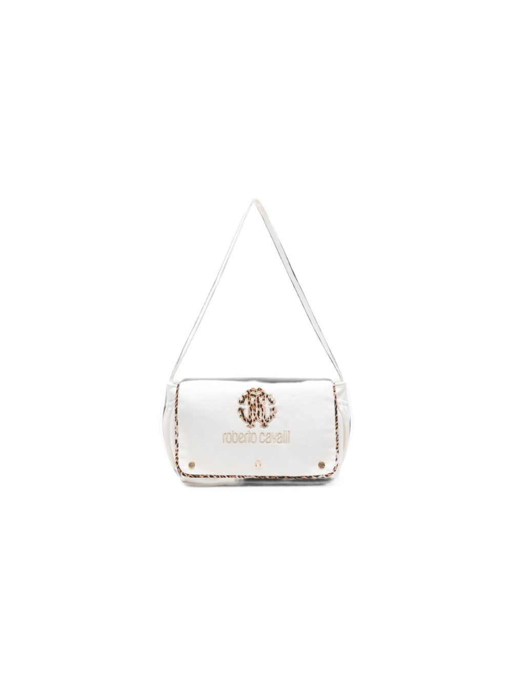 Borsa per bambina Roberto Cavalli Kids bianco con ricamo frontale CLA26048BO AVORIO CANNOLI CREAM ROBERTO CAVALLI KIDS 