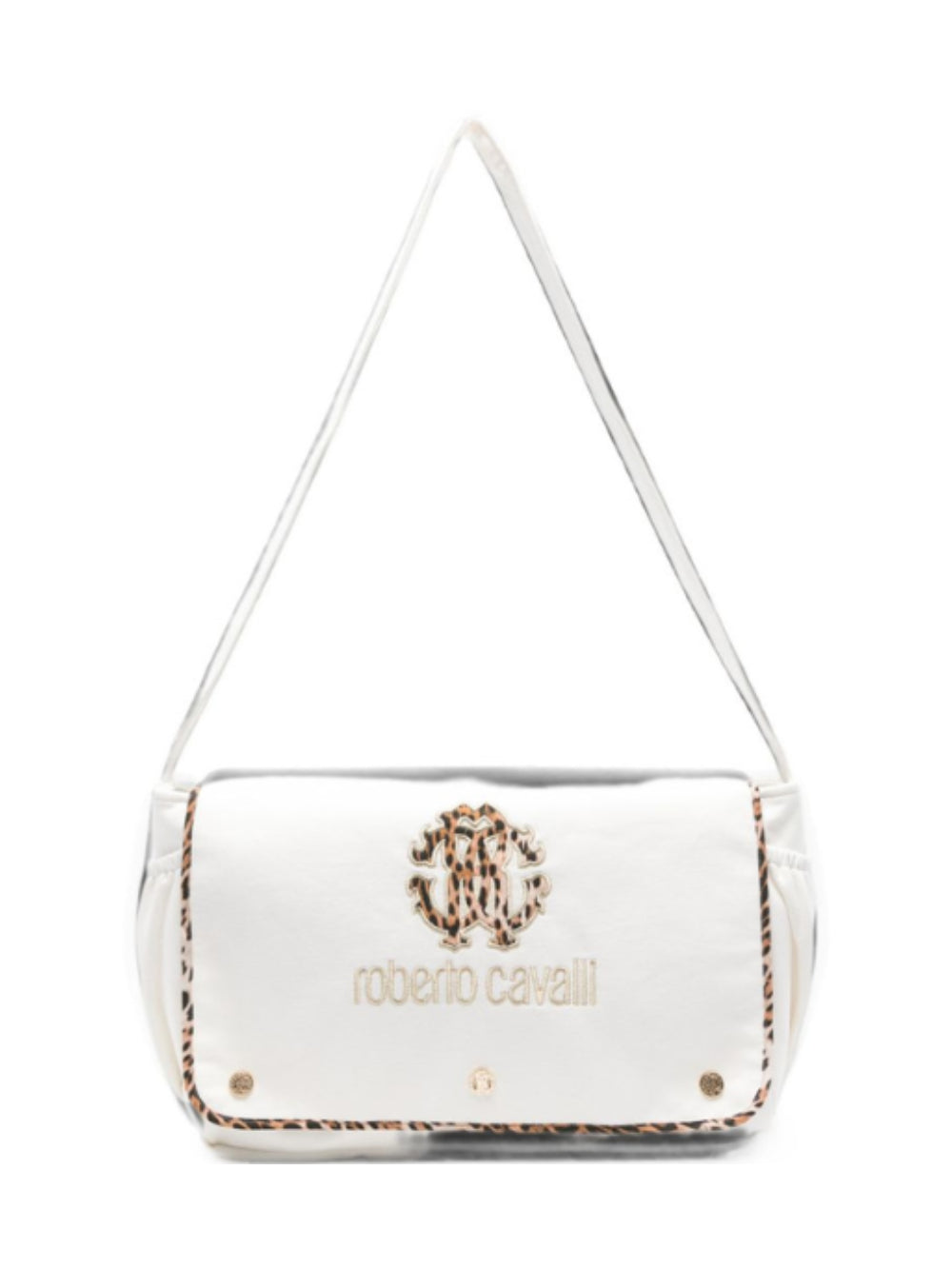 Borsa per bambina Roberto Cavalli Kids bianco con ricamo frontale CLA26048BO AVORIO CANNOLI CREAM ROBERTO CAVALLI KIDS 