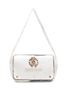 Borsa per bambina Roberto Cavalli Kids bianco con ricamo frontale CLA26048BO AVORIO CANNOLI CREAM ROBERTO CAVALLI KIDS 