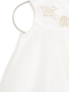 Abito per bambina Roberto Cavalli Kids bianco ricamato con logo CLA26054VE AVORIO CANNOLI CREAM ROBERTO CAVALLI KIDS 