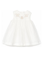 Abito per neonata Roberto Cavalli Kids bianco ricamato con logo CLA26054VE AVORIO CANNOLI CREAM ROBERTO CAVALLI KIDS 