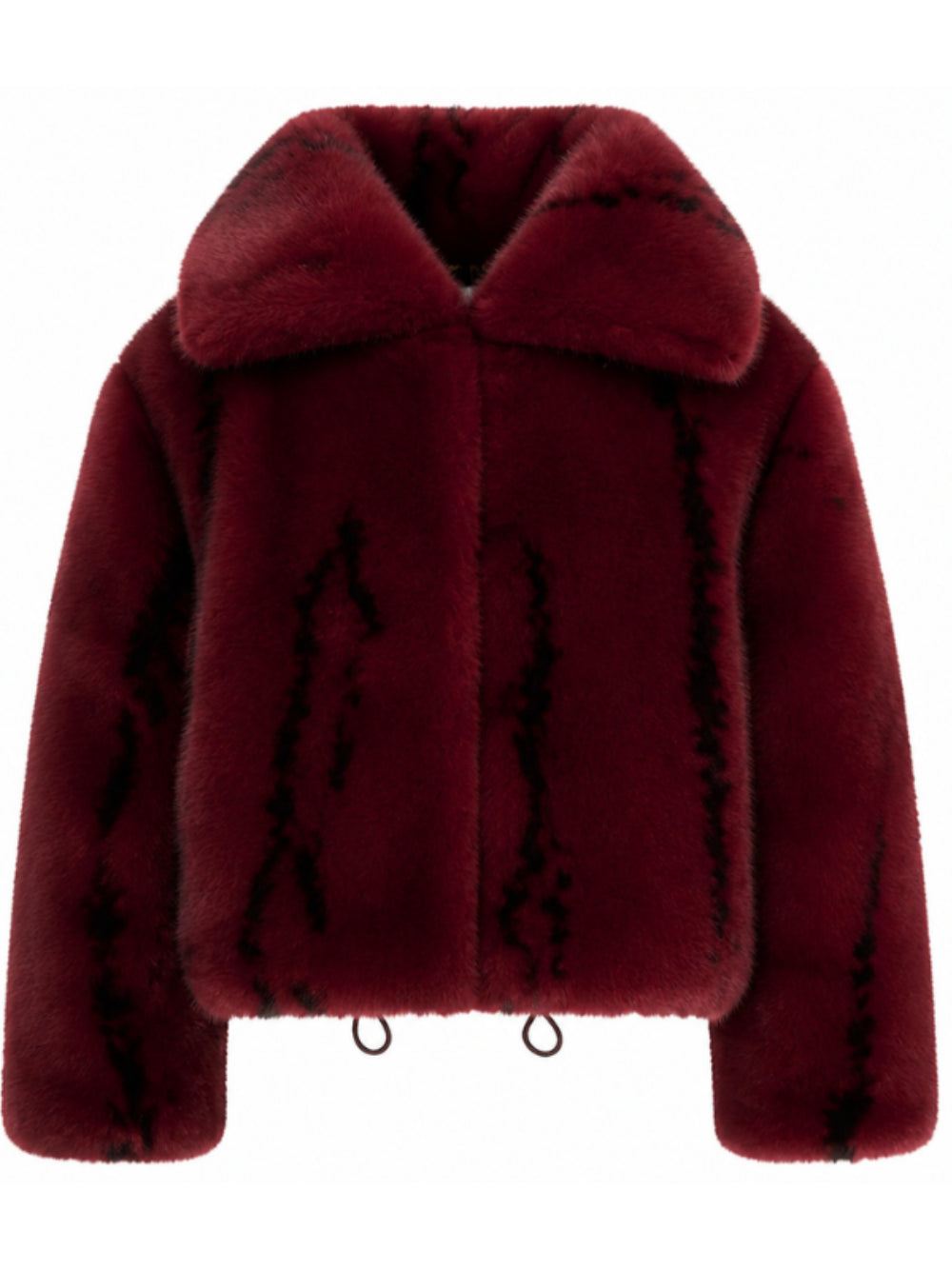 Giacca per bambina Roberto Cavalli Kids bordeaux con finitura in pelliccia sintetica JGA26026PL BORDEAUX ROBERTO CAVALLI KIDS 