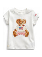 T-shirt per neonata Polo Ralph Lauren Kids bianca con stampa Polo Bear 310844732 001 Ralph Lauren kids 