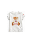 T-shirt per neonata Polo Ralph Lauren Kids bianca con stampa Polo Bear 310844732 001 Ralph Lauren kids 