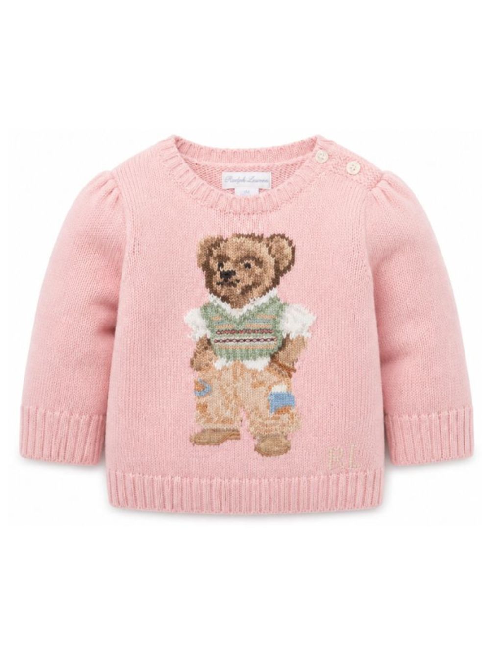 Maglione per neonata Polo Ralph lauren Kids rosa con motivo Polo Bear 310B17822 001 Ralph Lauren kids 
