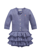 Set maglione e gonna per neonata Polo Ralph Lauren viola con ruches 310B26524 001 Ralph Lauren kids 