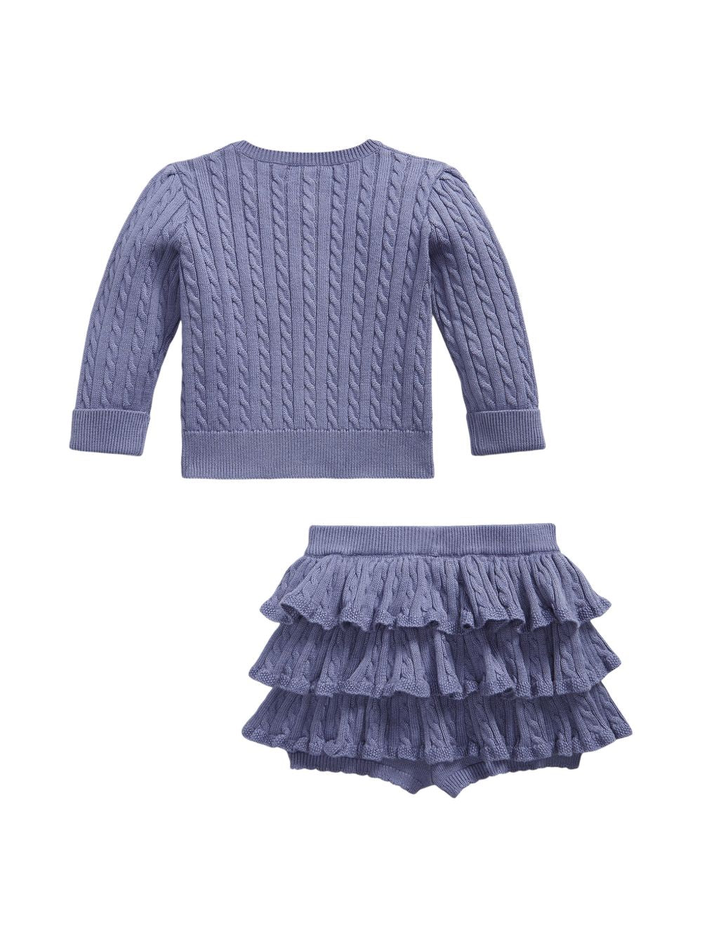 Set maglione e gonna per neonata Polo Ralph Lauren viola con ruches 310B26524 001 Ralph Lauren kids 