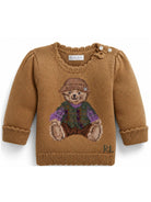 Maglione per neonata Polo Ralph Lauren Kids marrone con motivo Polo Bear ricamato 310B26527 001 Ralph Lauren kids 