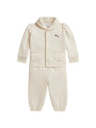 Tuta sportiva per neonato Polo Ralph Lauren Kids beige con logo ricamato sul petto 310B26830 001 Ralph Lauren kids 