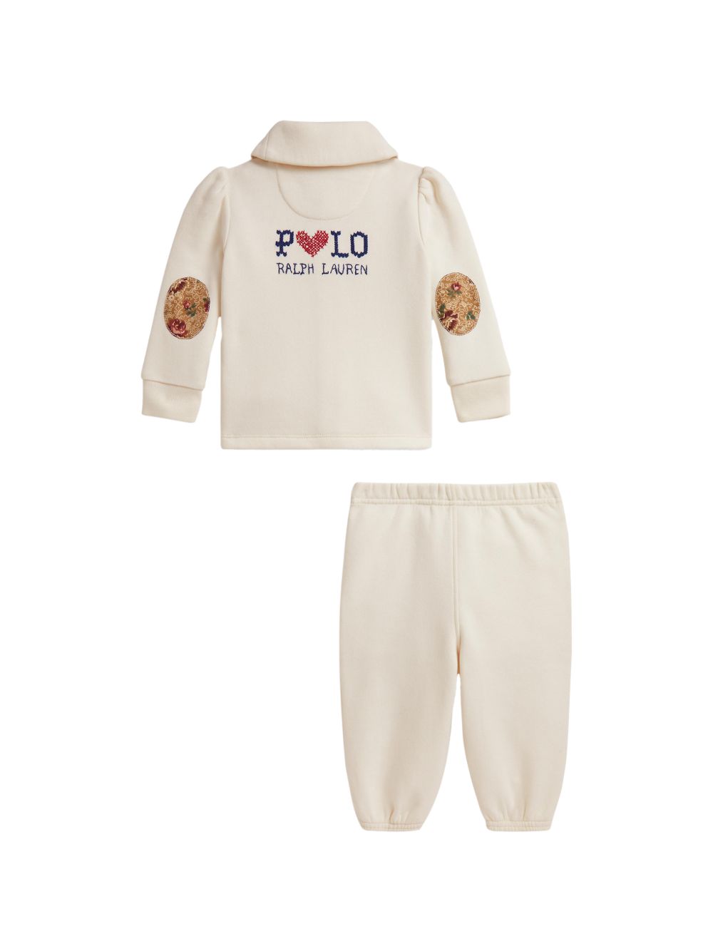 Tuta sportiva per neonato Polo Ralph Lauren Kids beige con logo ricamato sul petto 310B26830 001 Ralph Lauren kids 