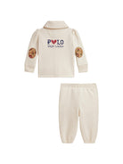 Tuta sportiva per neonato Polo Ralph Lauren Kids beige con logo ricamato sul petto 310B26830 001 Ralph Lauren kids 