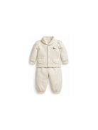 Tuta sportiva per neonato Polo Ralph Lauren Kids beige con logo ricamato sul petto 310B26830 001 Ralph Lauren kids 