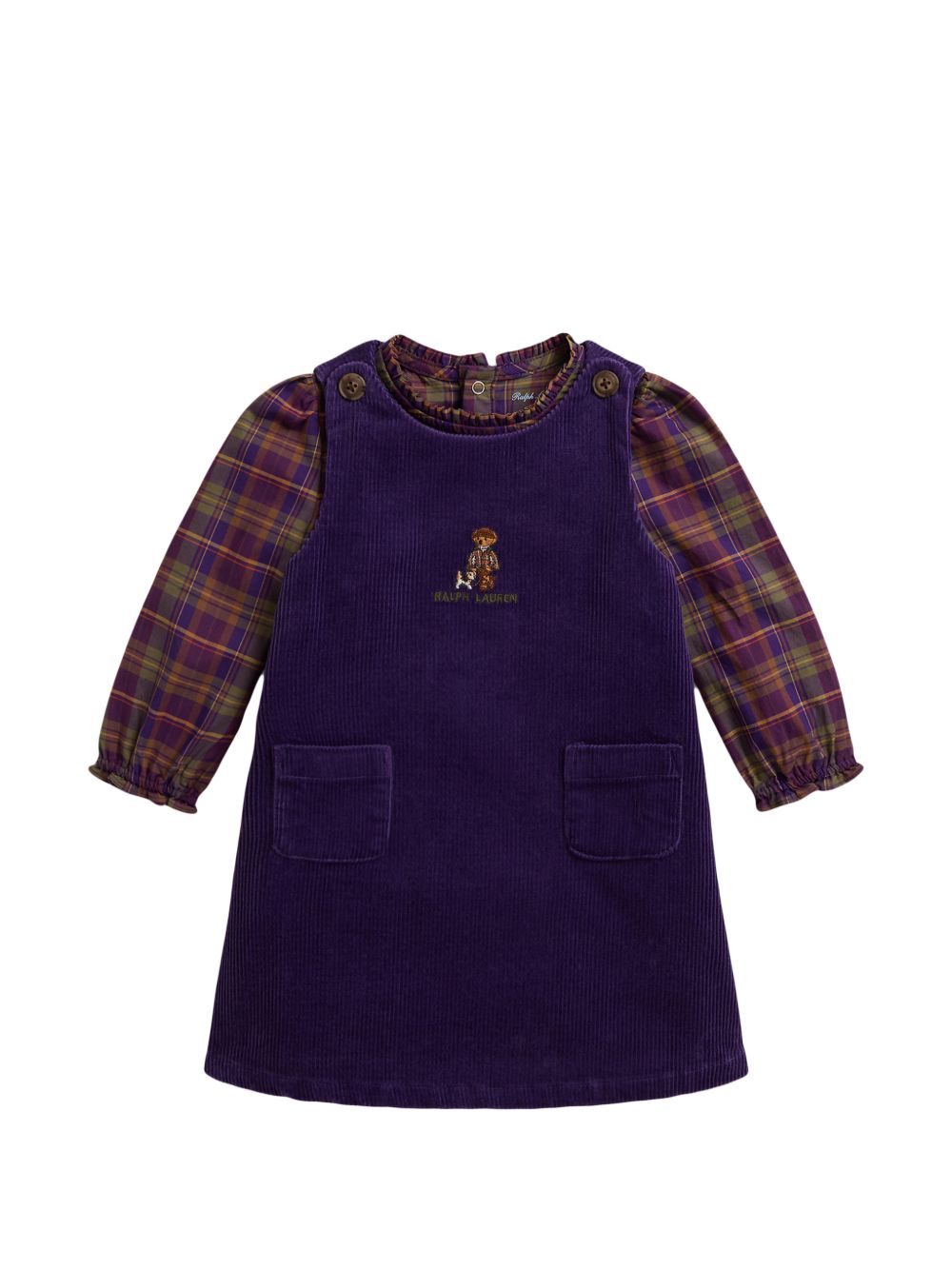 Set abitino per neonata Polo Raphl Lauren viola con stampa 310B26841 001 Ralph Lauren kids 