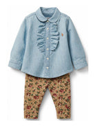 Completo camicia e pantaloni per neonata Polo Ralph Lauren Kids multicolore con stampa floreale 310B26852 001 Ralph Lauren kids 