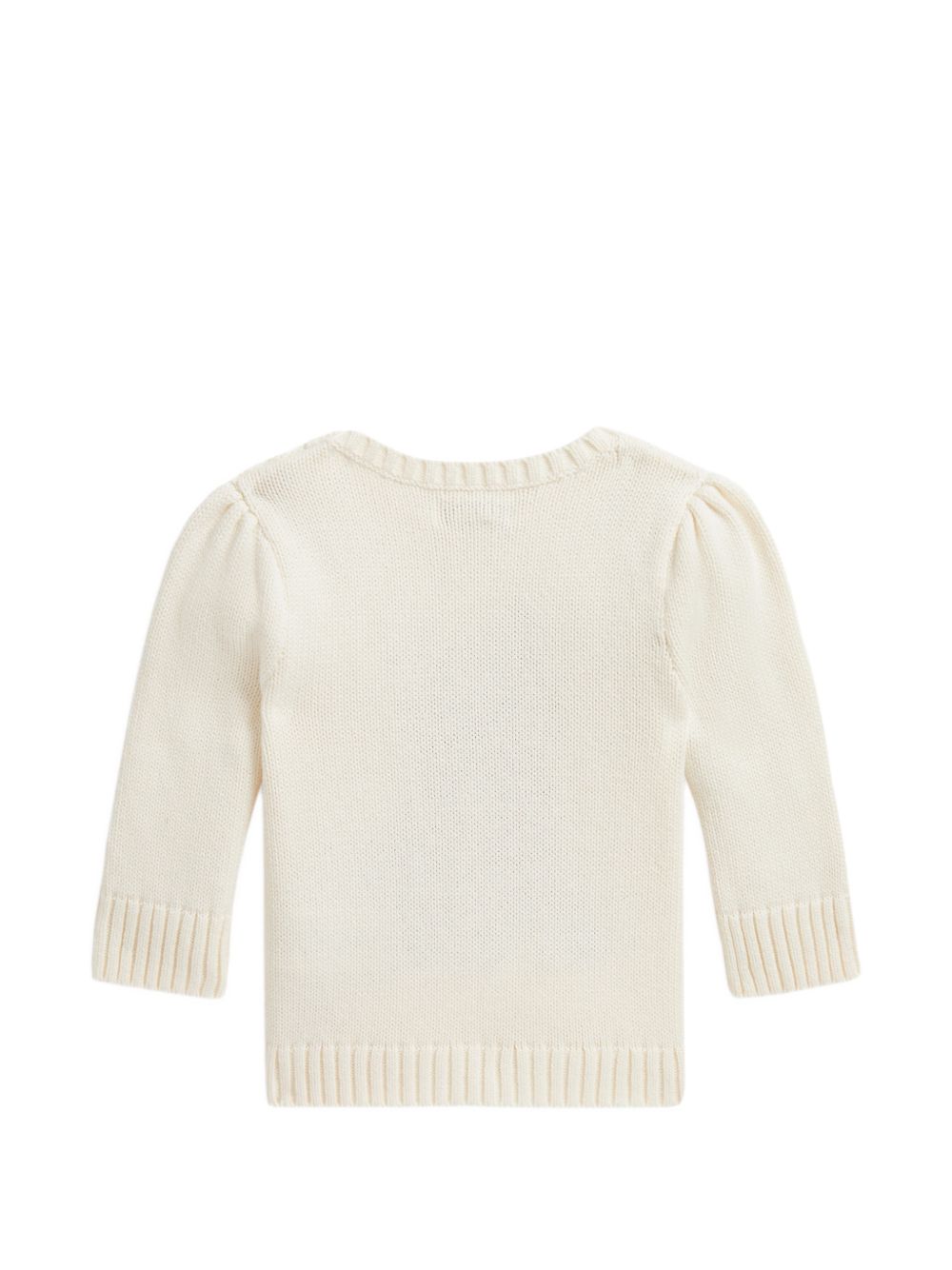 Maglione per neonati Polo Ralph Lauren Kids bianco con intarsio cane 310B28302 001 Ralph Lauren kids 