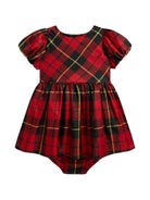 Abito per neonata Polo Ralpha Lauren Kids rosso in taffettà con pantaloncini 310B28392 001 Ralph Lauren kids 