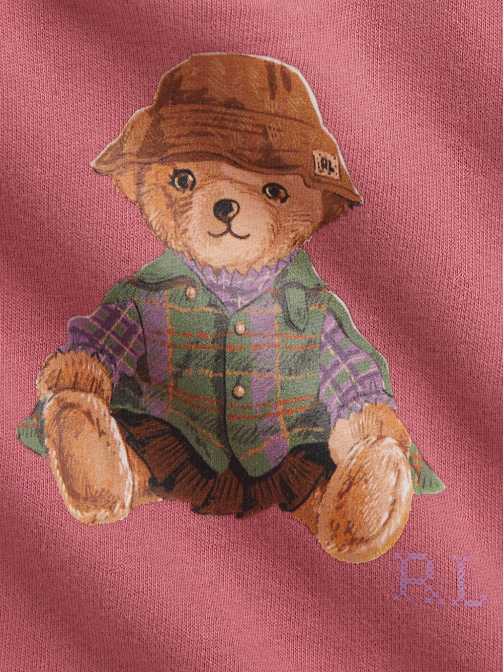 felpa per neonata Ralph Lauren Kids rosa con stampa orsetto sul davanti 310B30178 001 Ralph Lauren kids 