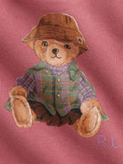 felpa per neonata Ralph Lauren Kids rosa con stampa orsetto sul davanti 310B30178 001 Ralph Lauren kids 