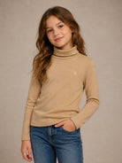 Maglione per bambina Polo Ralph Lauren Kids beige con collo alto 312850670 019 Ralph Lauren kids 