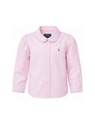 Camicia per bambina Polo Ralph Lauren Kids rosa con motivo ricamato Polo Pony 312929954 002 Ralph Lauren kids 
