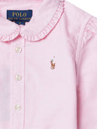 Camicia per bambina Polo Ralph Lauren Kids rosa con motivo ricamato Polo Pony 312929954 002 Ralph Lauren kids 