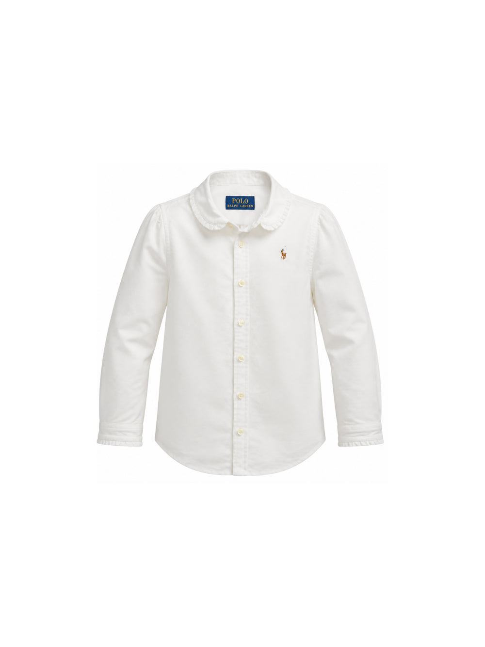 Camicia per bambina Ralph Lauren Kids bianca a maniche lunghe 312929954 004 Ralph Lauren kids 