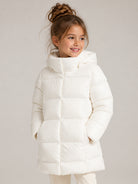 Giubbino per bambina Ralph Lauren Kids bianco imbottito con cappuccio 312970094 002 Ralph Lauren kids 