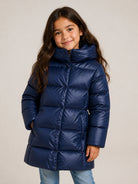 Giubbino per bambina Polo Ralph Lauren Kids blu con design imbottito 312970094 003 Ralph Lauren kids 