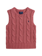 Gilet per bambina Polo Ralph Lauren Kids rosa con motivo a trecce 312978861 501 Ralph Lauren kids 