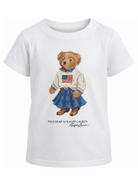 T-shirt per bambina Polo Ralph Lauren Kids bianca con stampa Polo Bear 312A98403 001 Ralph Lauren kids 