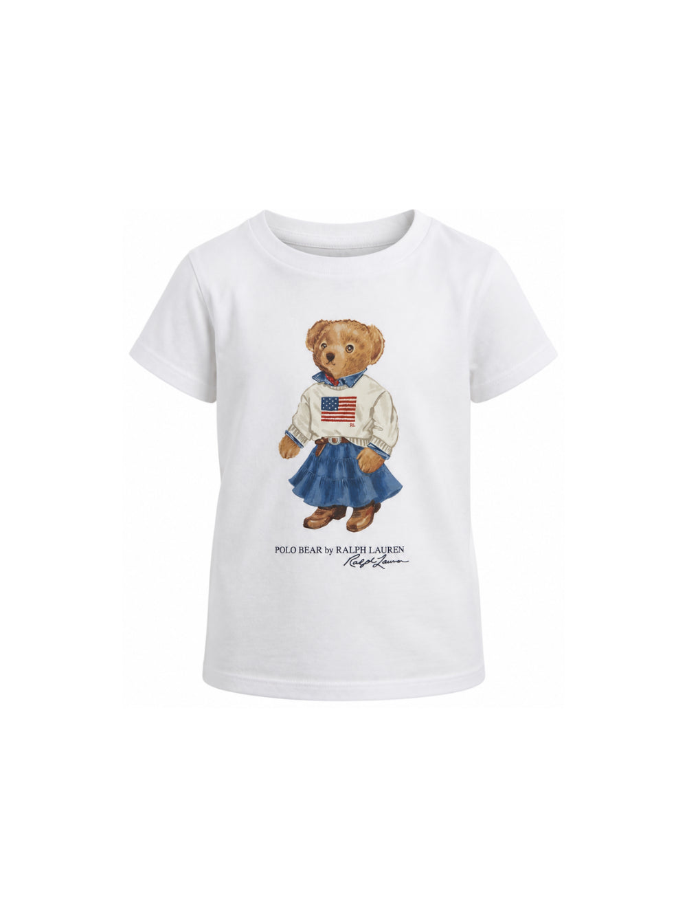 T-shirt per bambina Polo Ralph Lauren Kids bianca con stampa Polo Bear 312A98403 001 Ralph Lauren kids 