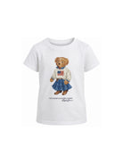 T-shirt per bambina Polo Ralph Lauren Kids bianca con stampa Polo Bear 312A98403 001 Ralph Lauren kids 