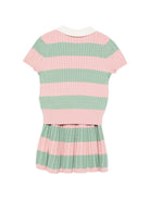 Set polo e gonna per bambina Polo Ralph Lauren Kids rosa e verde con motivo a righe 312B17824 001 Ralph Lauren kids 