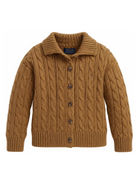 Maglione per bambina Polo Ralph Lauren KIds marrone con maglia intrecciata 312B25899 001 Ralph Lauren kids 