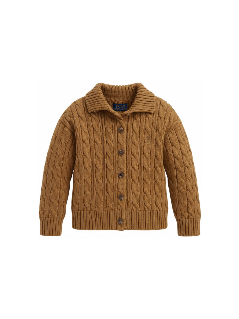 Maglione per bambina Polo Ralph Lauren KIds marrone con maglia intrecciata 312B25899 001 Ralph Lauren kids 