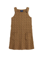 Abito per bambina Ralph Lauren Kids marrone chiaro a trecce con spalline abbottonate 312B25927 002 Ralph Lauren kids 