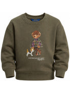 Felpa per bambino Polo Ralph Lauren Kids verde con stampa grafica Polo Bear 312B26298 001 Ralph Lauren kids 