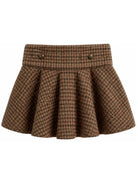 Gonna per bambina Polo Ralph Lauren Kids marrone in pied-de-poule 312B26385 001 Ralph Lauren kids 