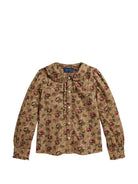 Camicia per bambina Ralph Lauren Kids beige con stampa a fiori all-over 312B26477 001 Ralph Lauren kids 