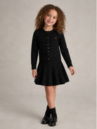 Set maglione e gonna per bambina Polo Ralph Lauren Kids nero con lavorazione intrecciata 312B28257 001 Ralph Lauren kids 