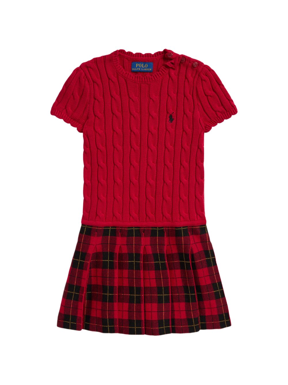 Abito per bambina Polo Ralph Lauren Kids rosso con ricamo Polo Pony sul davanti 312B28262 001 Ralph Lauren kids 