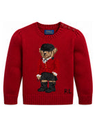 Maglione per bambina Polo Ralph Lauren Kids rosso Polo Bear con maniche a sbuffo 312B28301 001 Ralph Lauren kids 