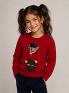 Maglione per bambina Polo Ralph Lauren Kids rosso Polo Bear con maniche a sbuffo 312B28301 001 Ralph Lauren kids 
