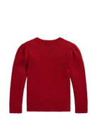 Maglione per bambina Polo Ralph Lauren Kids rosso Polo Bear con maniche a sbuffo 312B28301 001 Ralph Lauren kids 